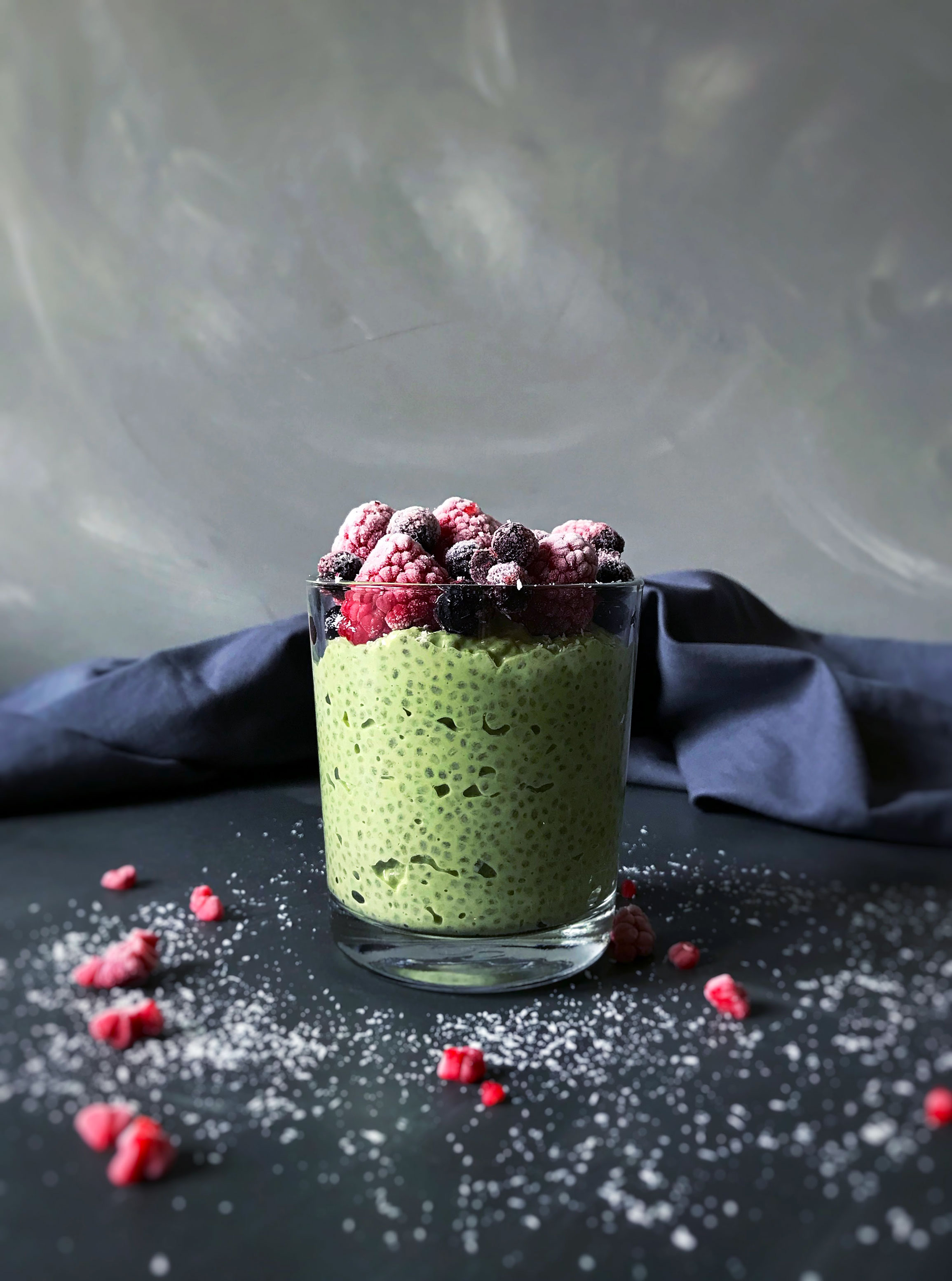 Matcha chia pudding