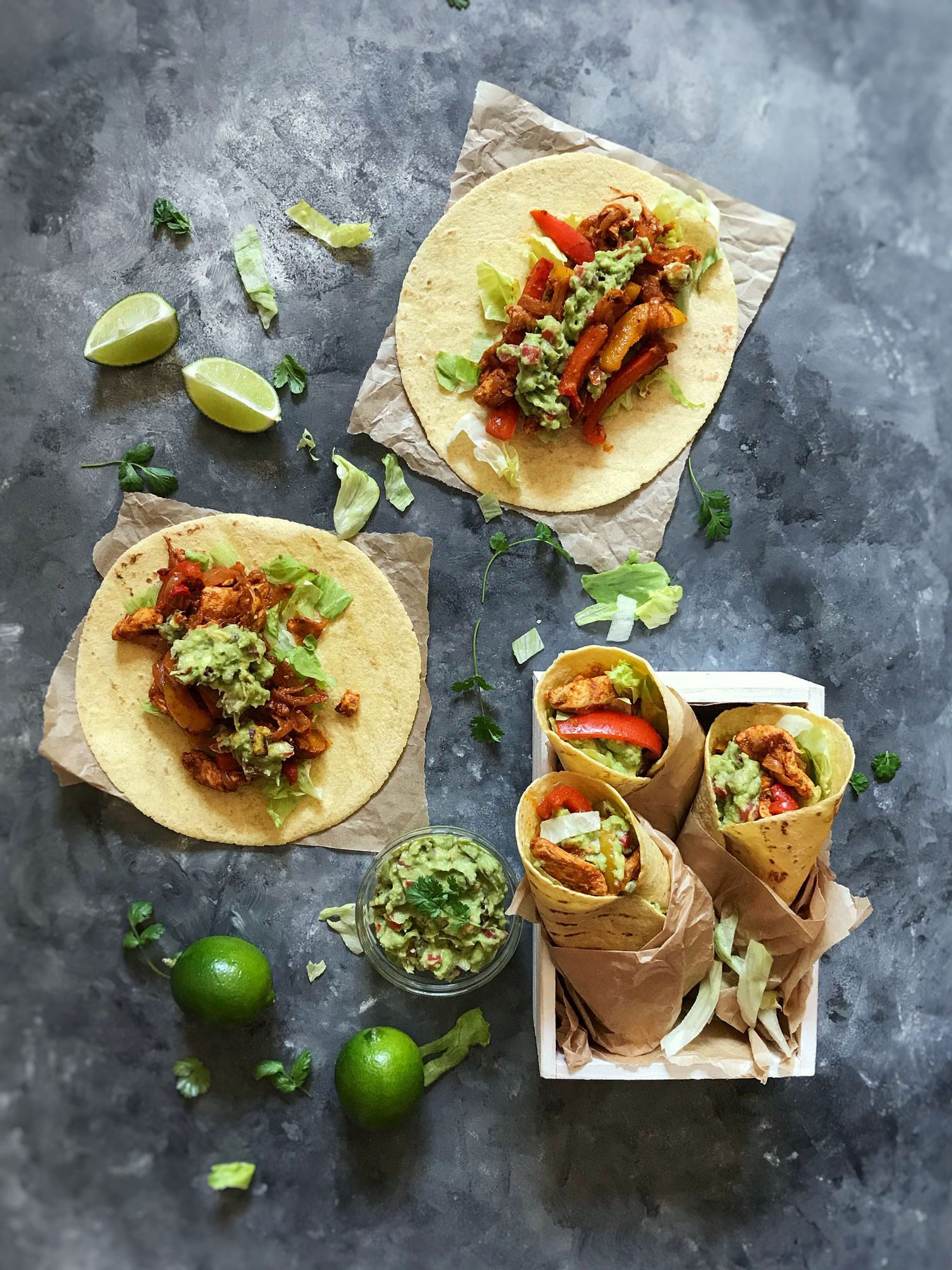 Chicken Fajita corn tortilla wraps