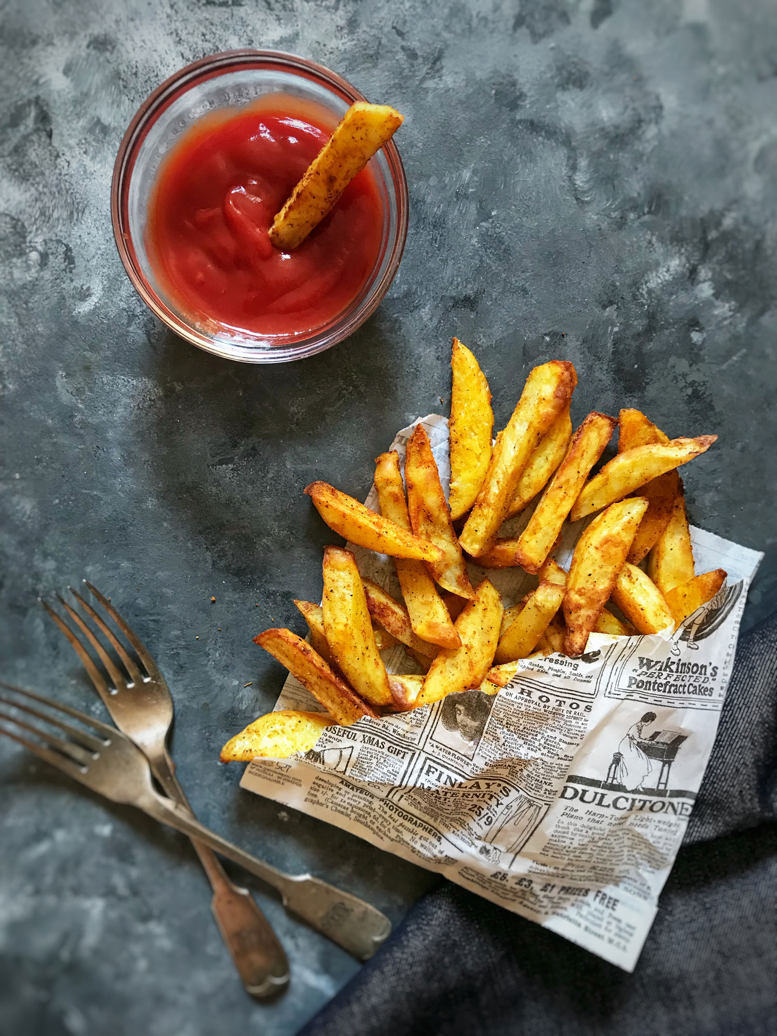 Oven Baked spicy fries