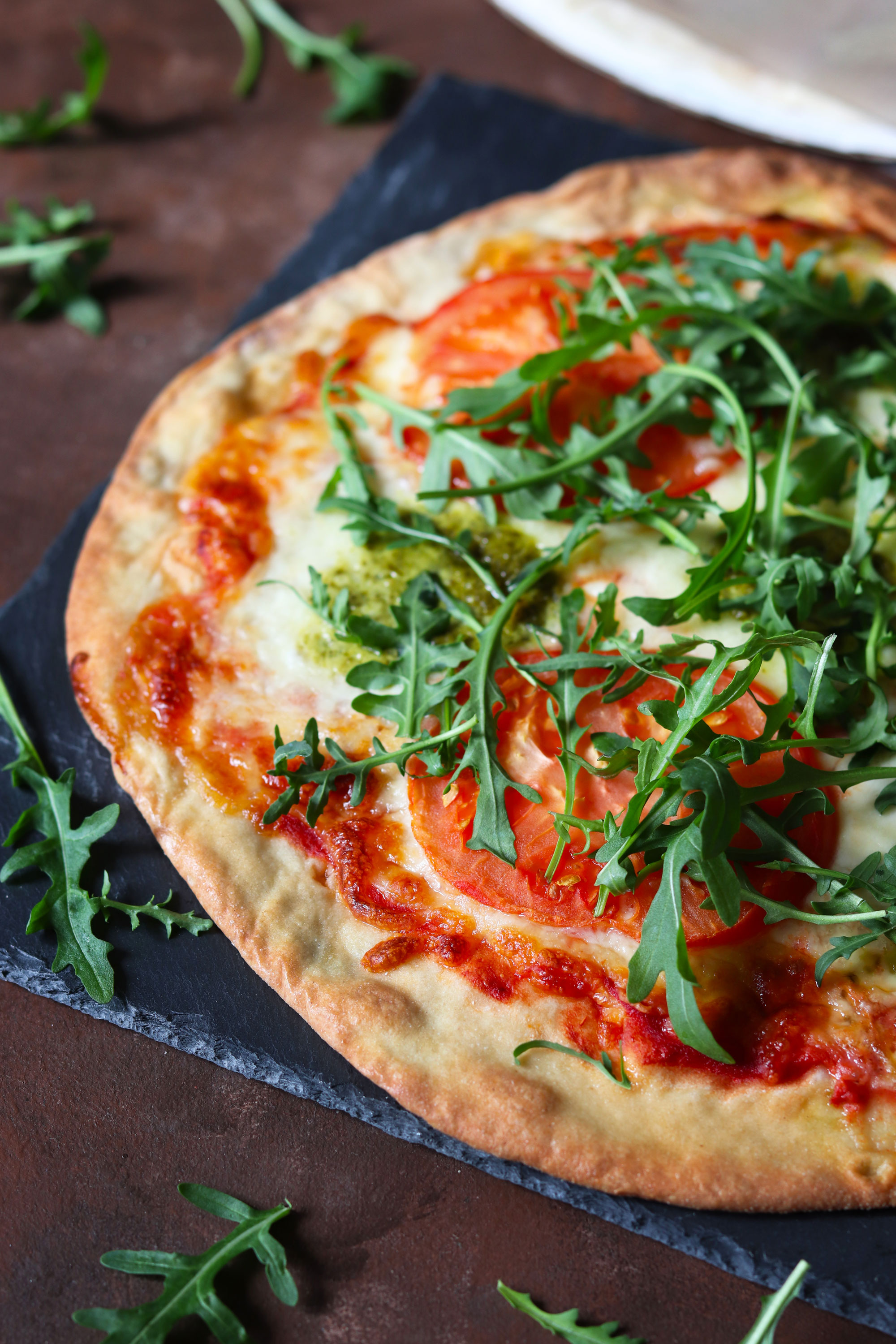 Beef Tomato Basil Pesto Pizza with Pizza Da Piero Base