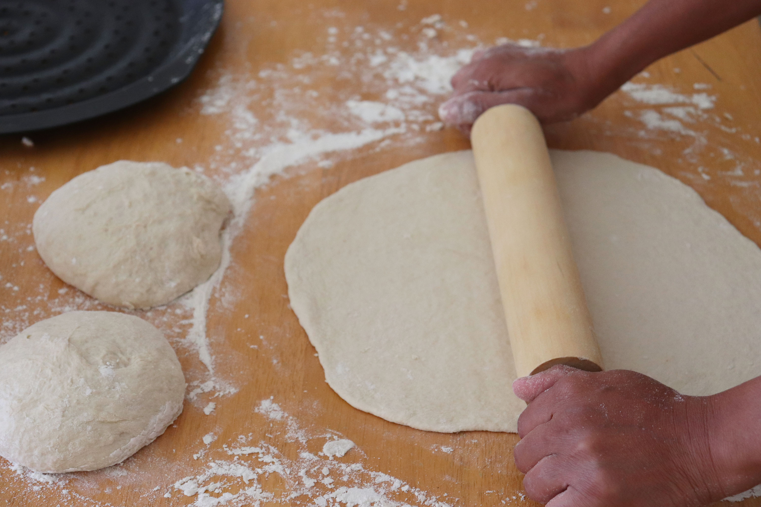 Pizza making process