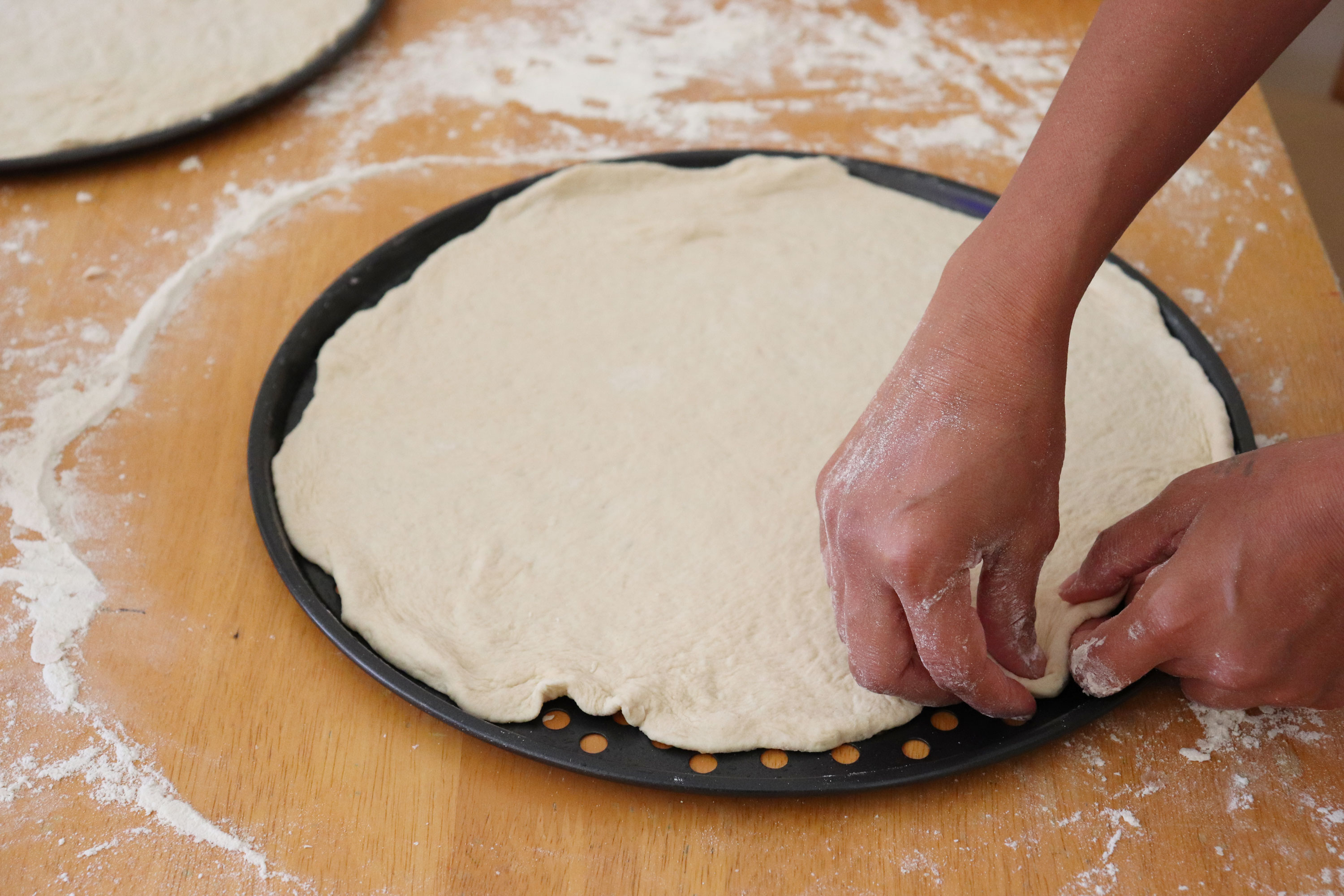 Pizza making process