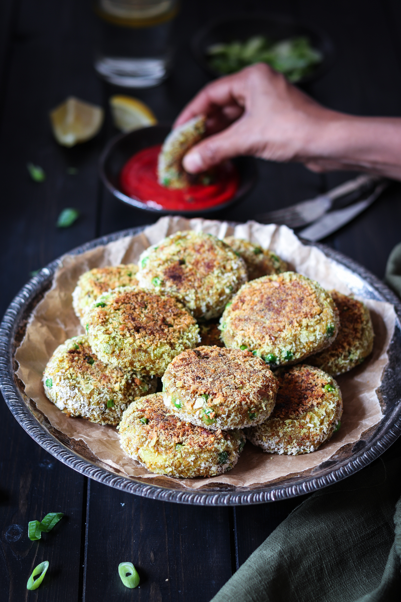 Indian spiced veggie pudding cutlets