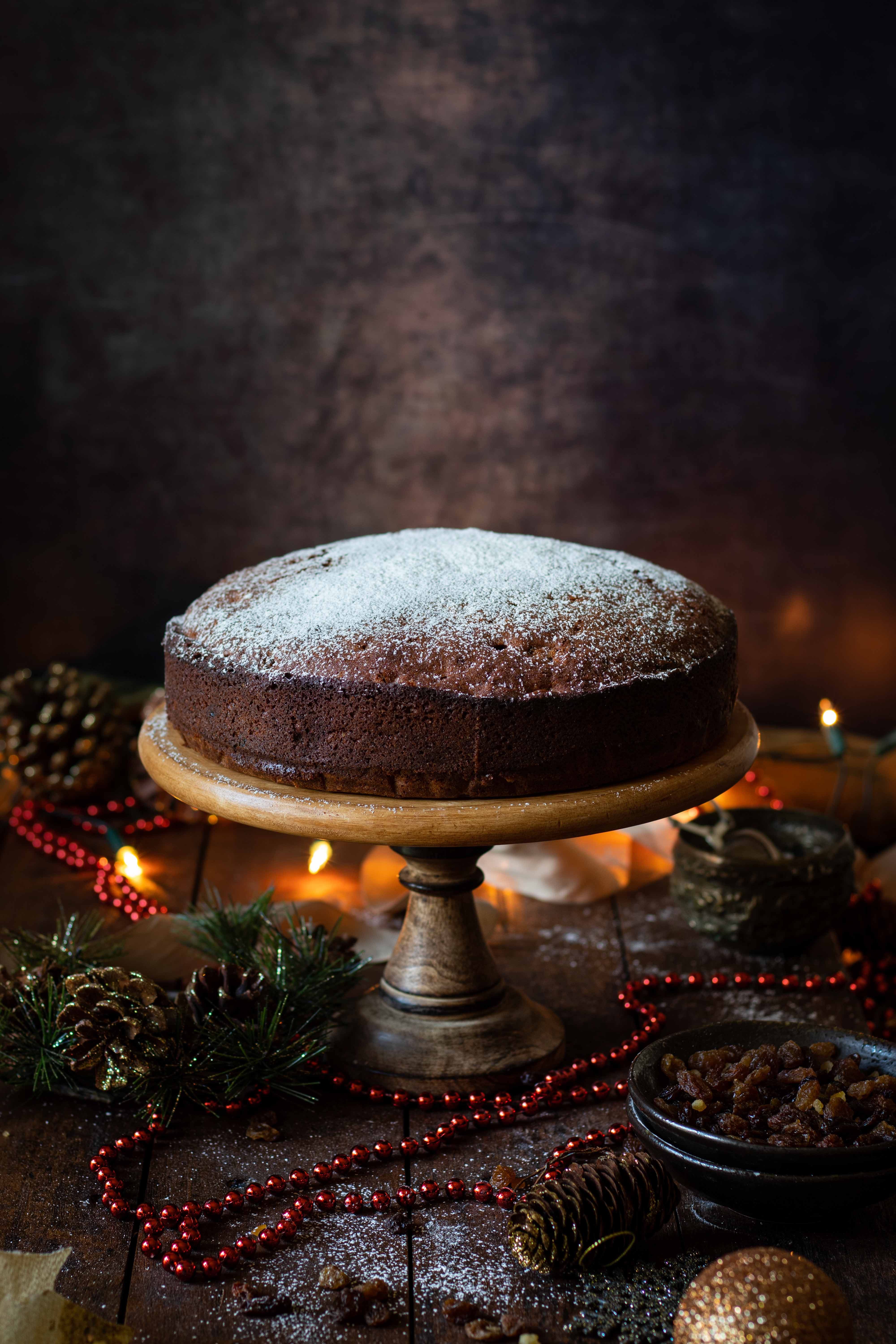 Spiced rum Christmas cake