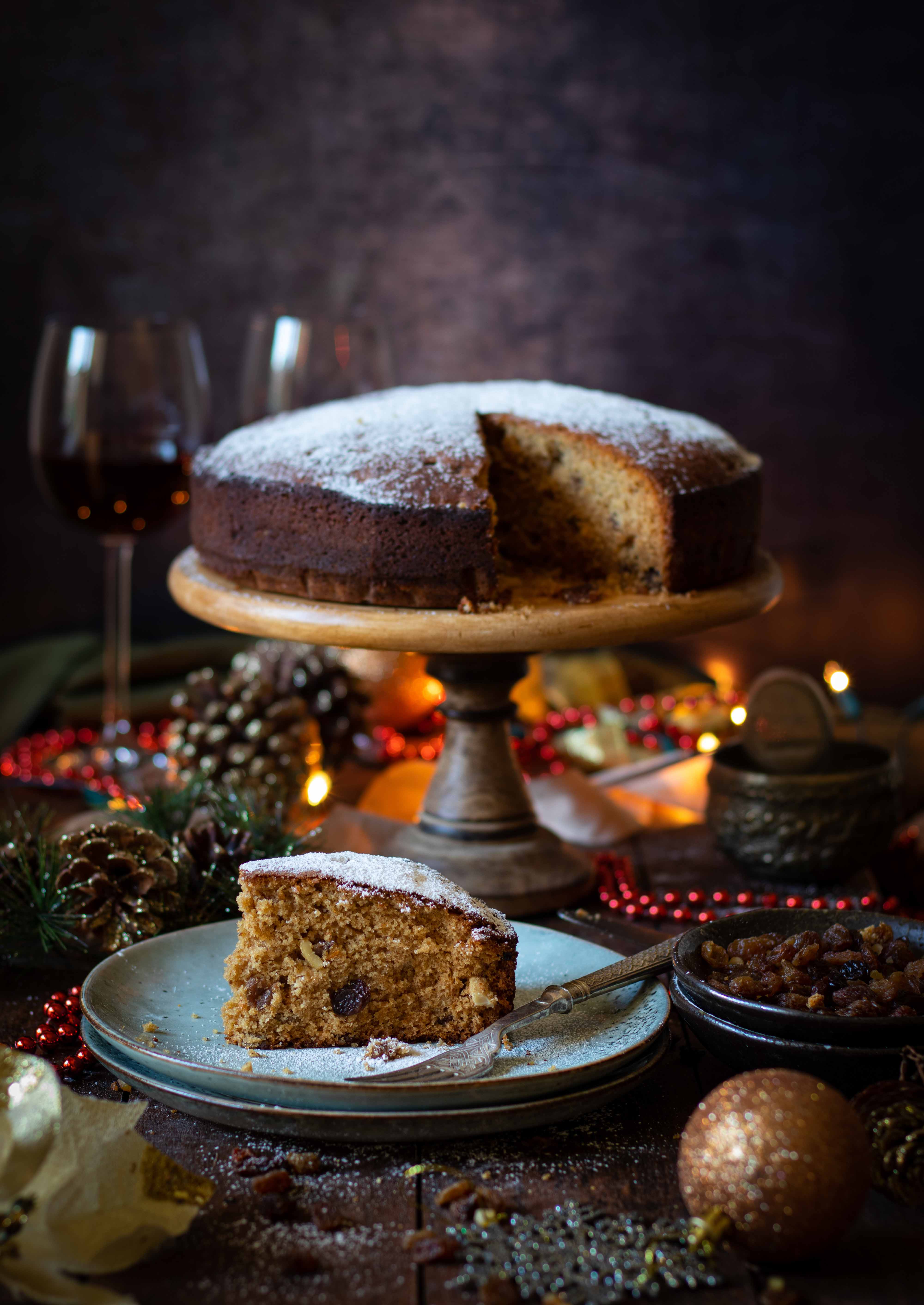 Spiced rum Christmas cake