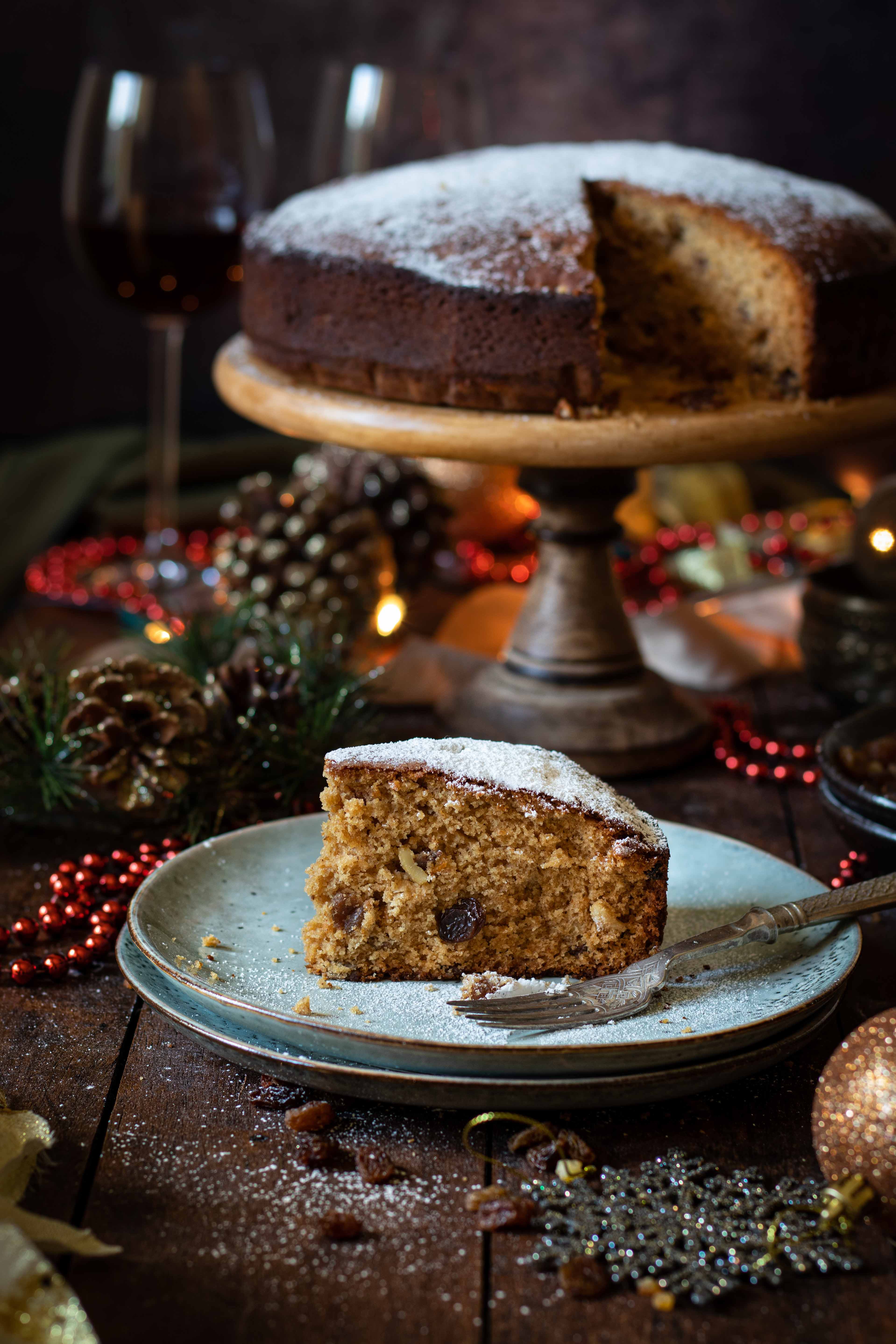 Spiced rum Christmas cake