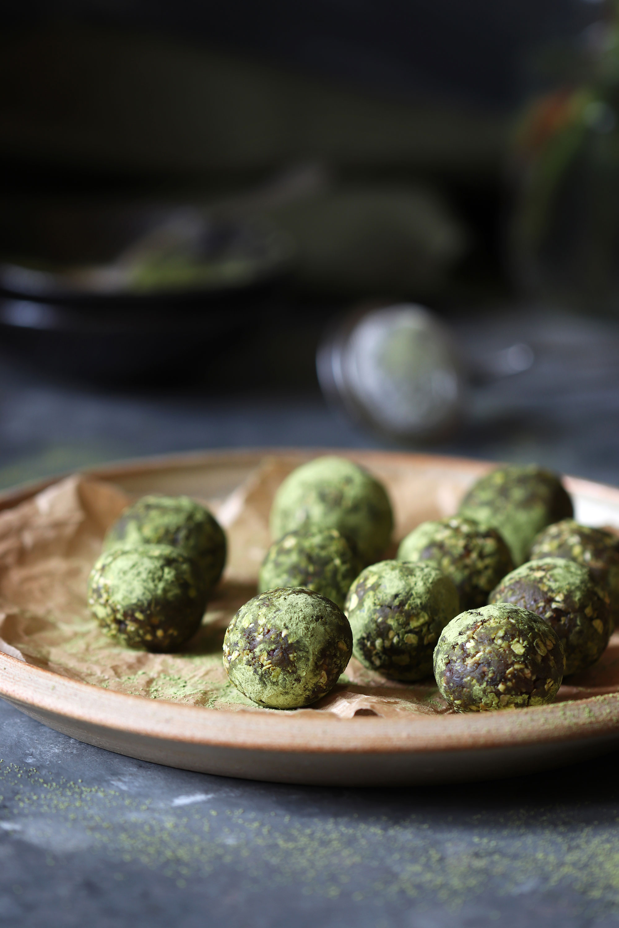 Matcha raw energy balls