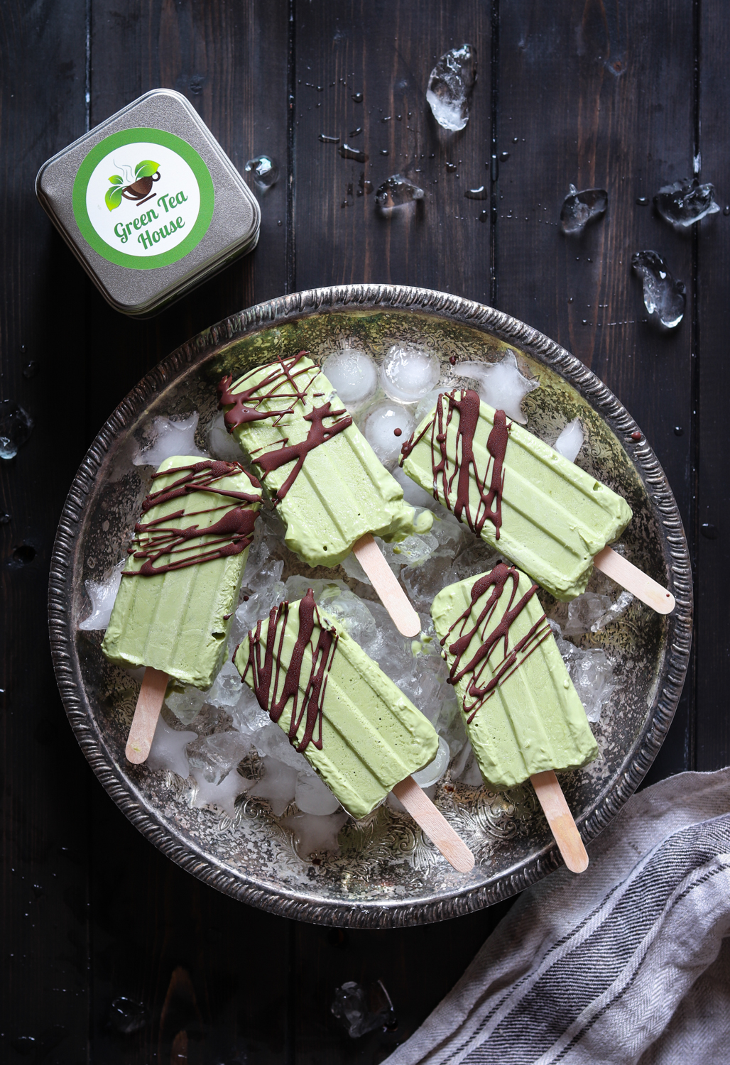 Matcha Yogurt popsicles