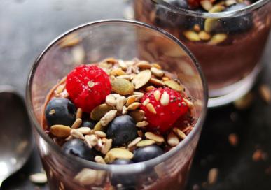 Chocolate chia seed pudding