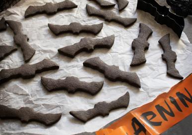 Bat halloween cookies