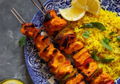 Tandoori chicken skewers 