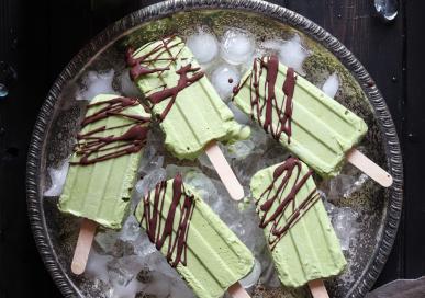 Matcha Yogurt popsicles