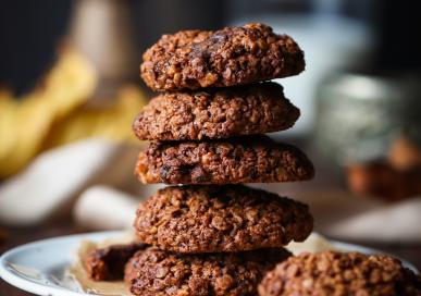 Pumpkin spiced dark chocolate chunks oats cookies