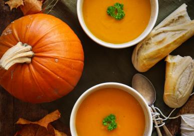 Maple roasted pumpkin soup