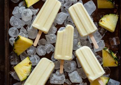 Pina Colada popsicles