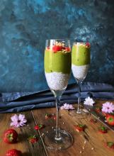Matcha nice cream with chia pudding | Soulful And Healthy