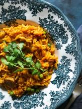 Indian spiced turkey sausage rice meal | Soulful And Healthy