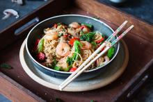 Miso prawns and mixed veggie noodles | Soulful And Healthy