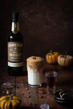 Pumkin spiced whipped coffee with whiskey | Soulful And Healthy