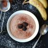 Chocolate and peanut butter smoothie bowl