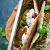 Falafel with wholewheat pitas