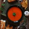 Roasted red pepper and tomatoes soup