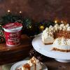 NO BAKE CARAMEL CHEESECAKE WITH A GINGER NUT CRUST AND AVONMORE CARAMEL WHIPPED CREAM FROSTING