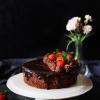 Chocolate chiffon cake, mocha cream frosting and dark chocolate ganache