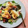 Grilled Halloumi couscous salad